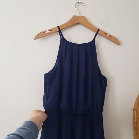 Miami Blue Halter Dress Chiffon S - Picture 4 of 7